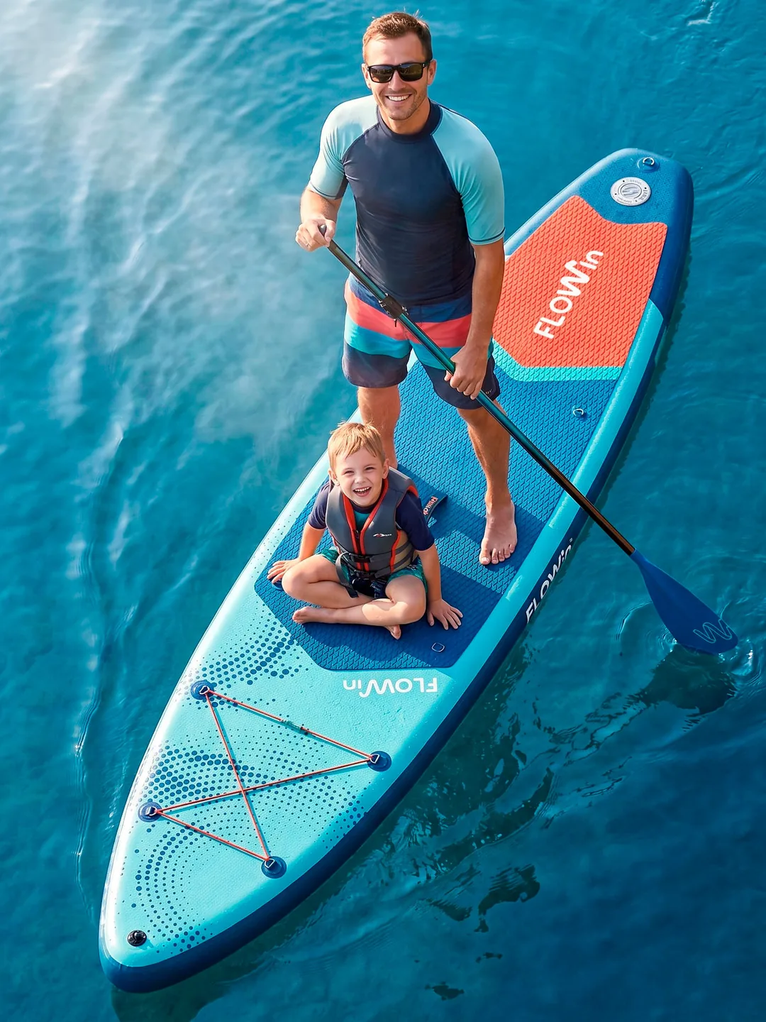 Flowin Breeze 335 — надувная SUP-доска 335×82×15 см, комплект 8 предметов